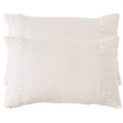 Lazybones Rosette Standard Pillowcase Set in Natural Organic Cotton Bedding and Bath Lazybones-pcsonat