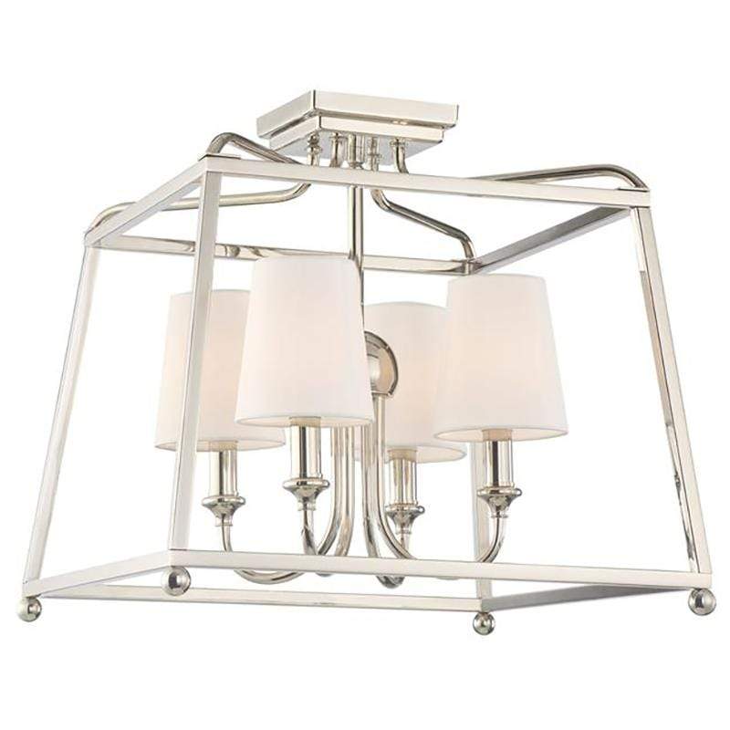 Libby Langdon for Crystorama Sylvan 4-Light Ceiling Mount - Polished Nickel Lighting