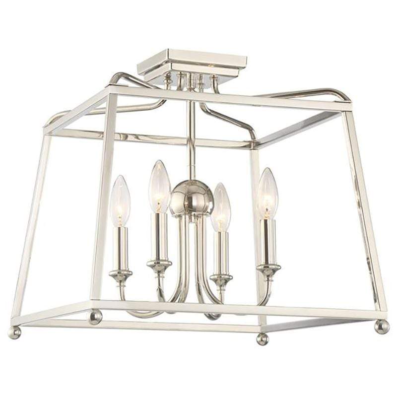 Libby Langdon for Crystorama Sylvan 4-Light Ceiling Mount - Polished Nickel Lighting