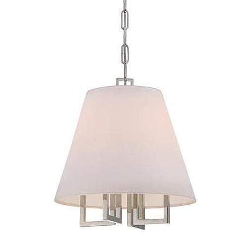 Libby Langdon Westwood 4 Lt Nickel Pendant Lighting Crystorama-2254-PN 00633779031083