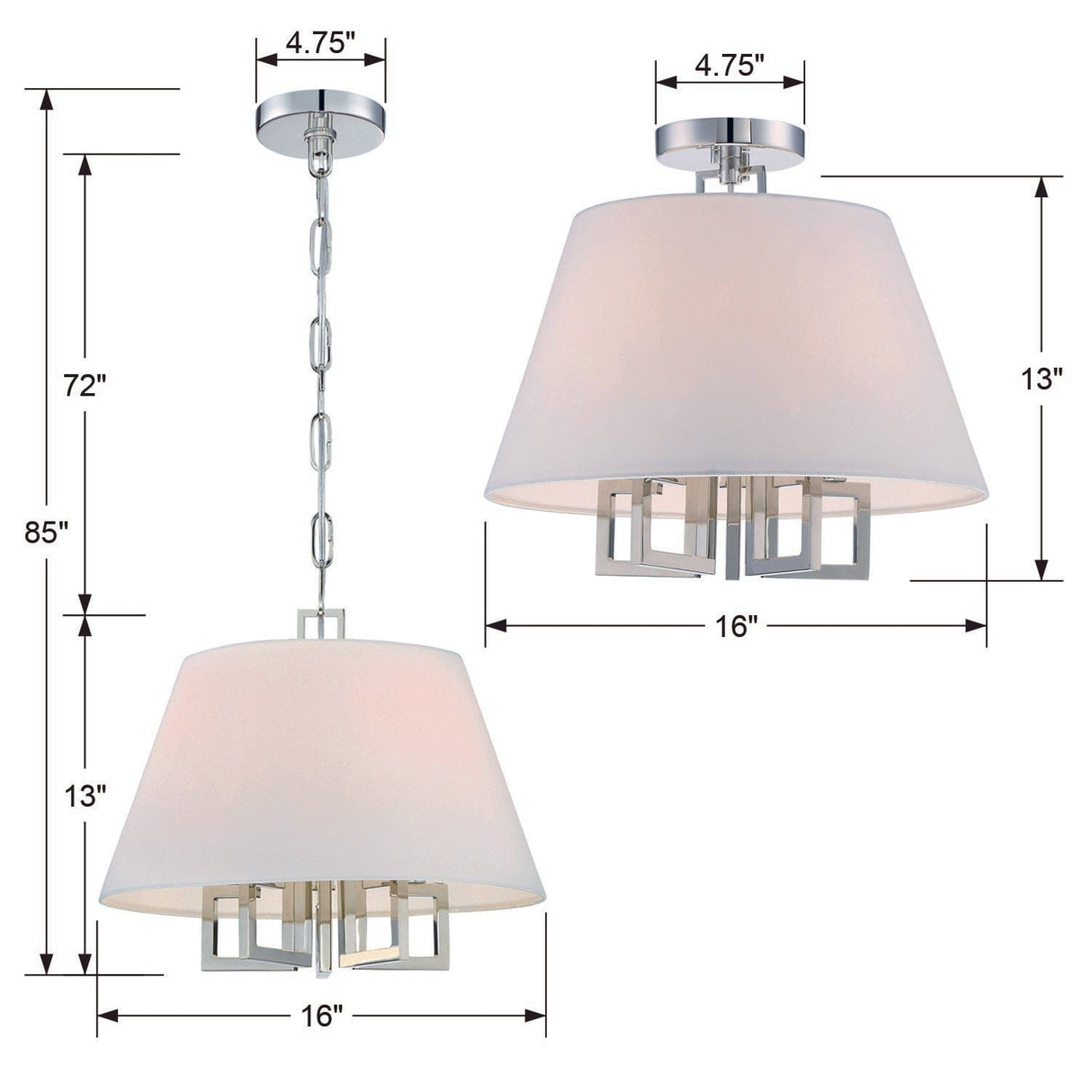 Libby Langdon Westwood 5 Lt Nickel Ceiling Mount Lighting