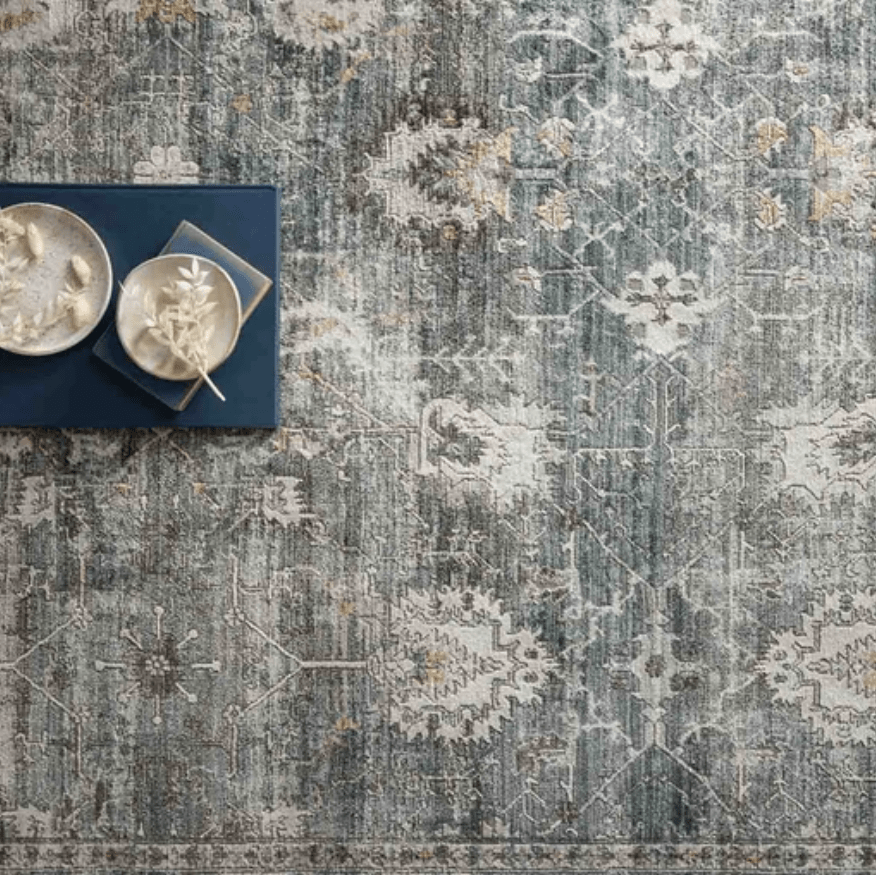 Loloi Bonney Rug - Lagoon/Ivory Rugs