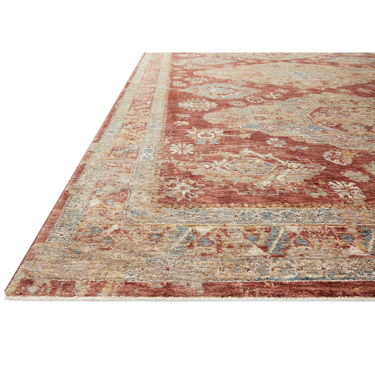 Loloi Gaia Rug - Gold/Brick Rugs