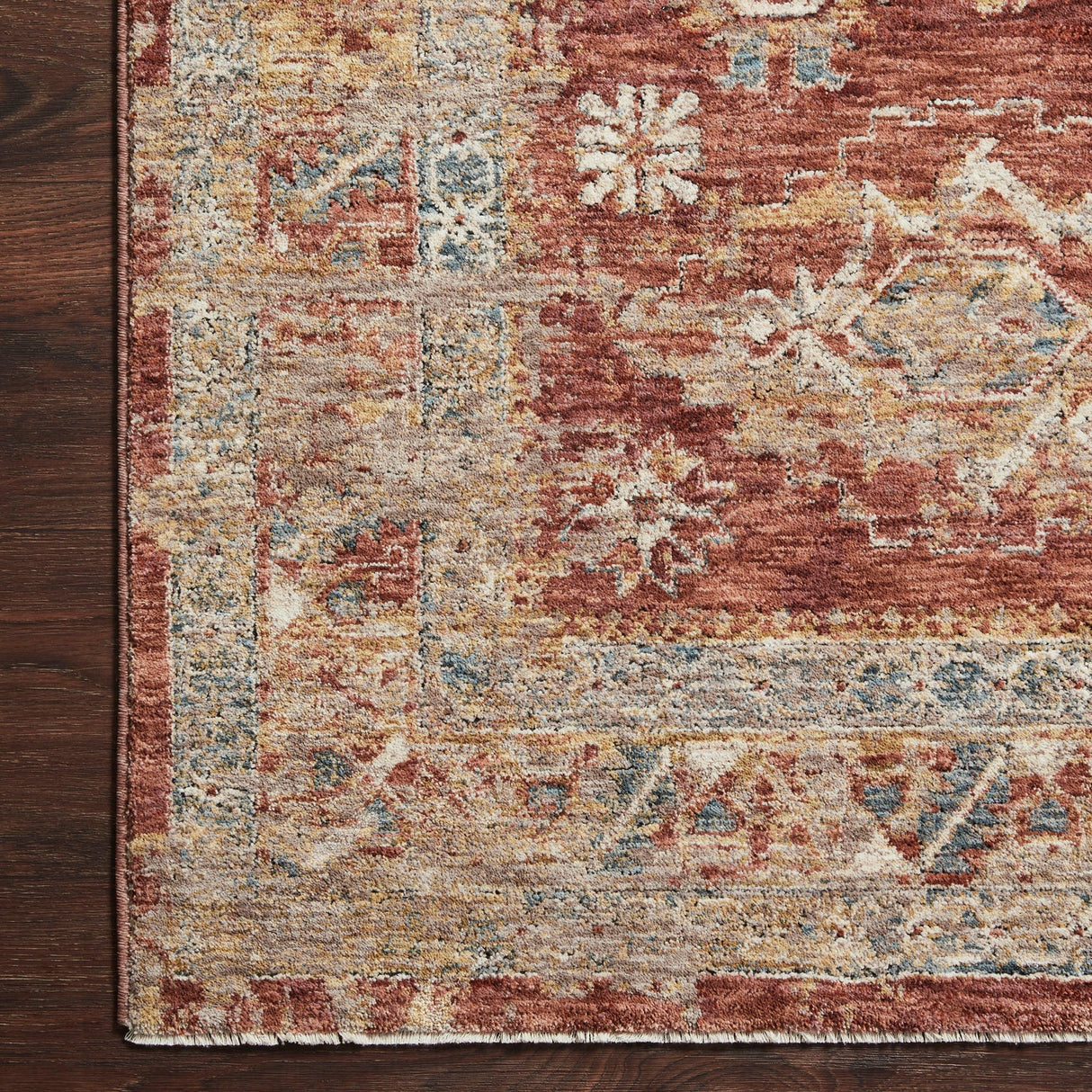 Loloi Gaia Rug - Gold/Brick Rugs