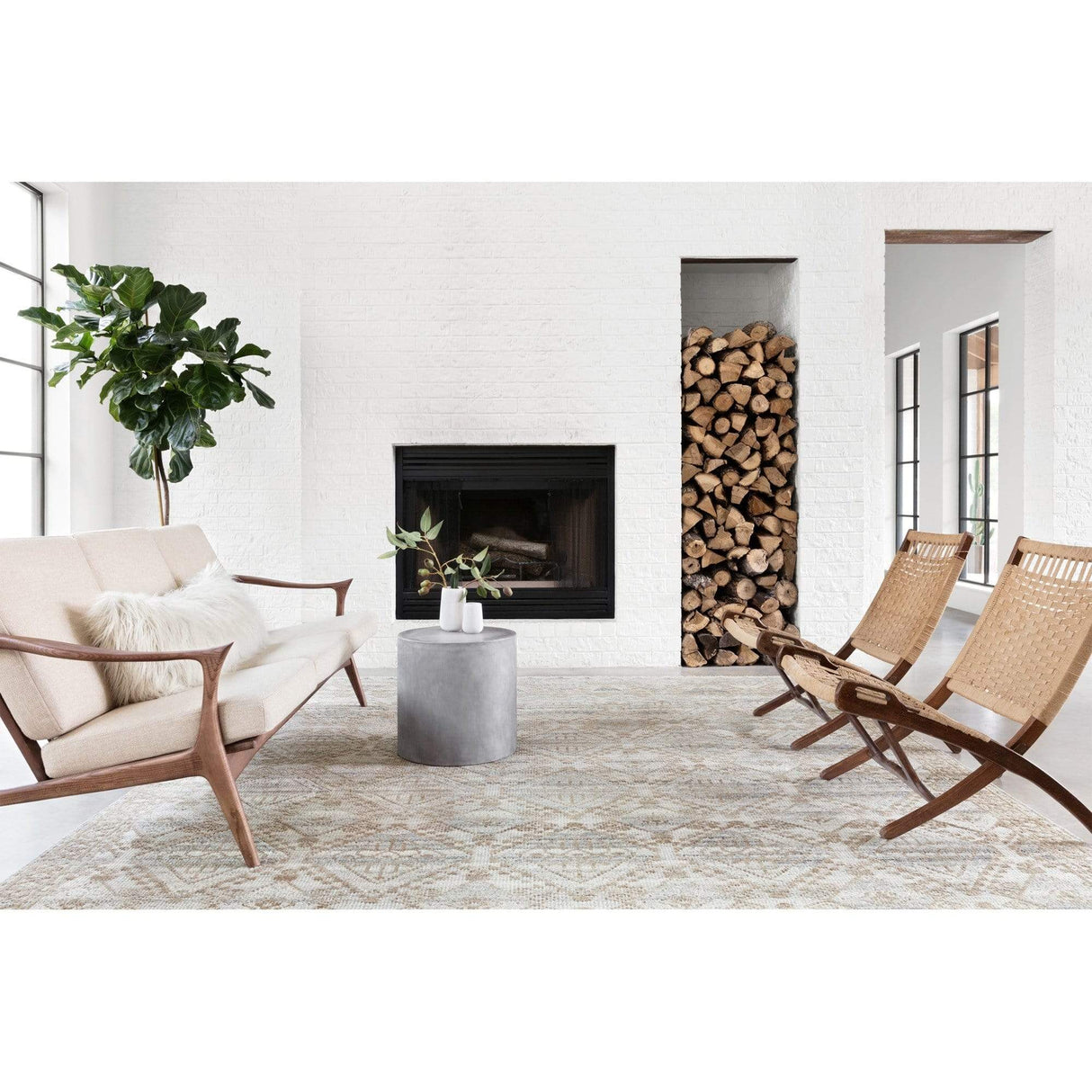 Loloi Idris Rug - Stone-4' x 6' Rugs loloi-IDRIID-01SN004060 885369402951