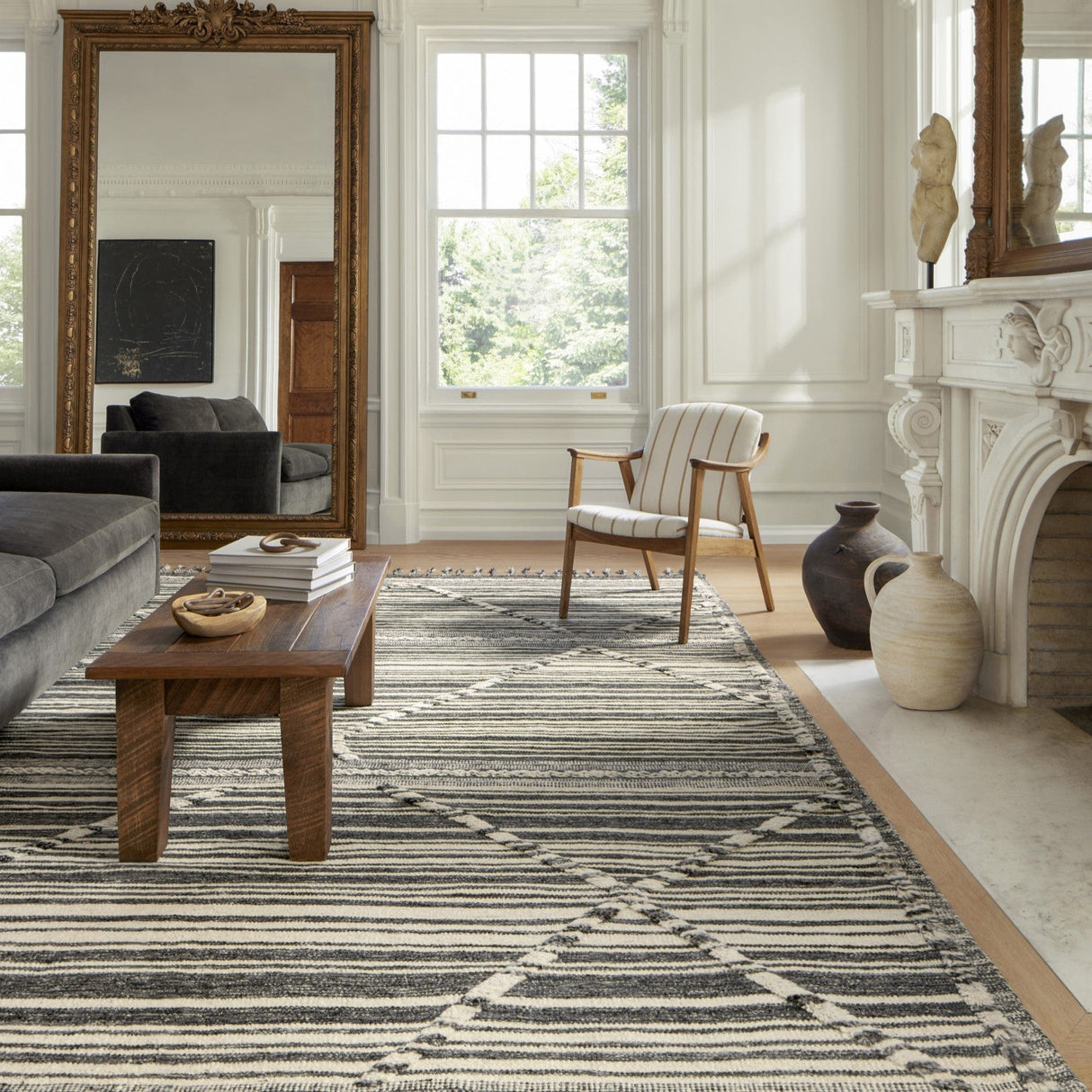 Loloi Iman Rug - Ivory/Charcoal Rugs