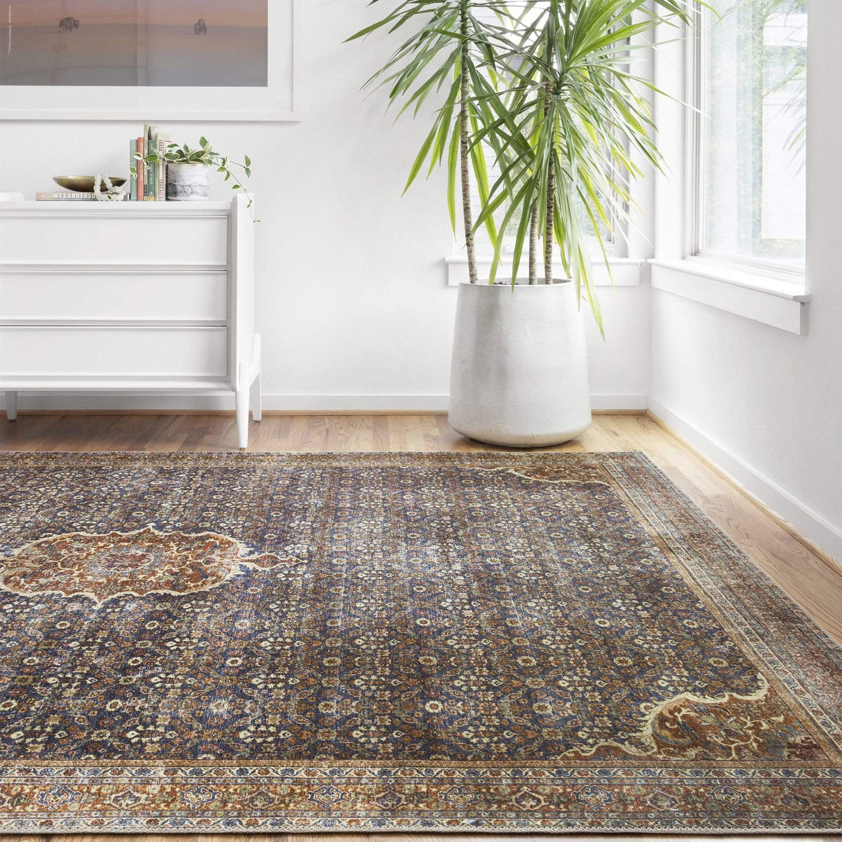 Loloi Layla Rug - Cobalt Blue/Spice Rugs