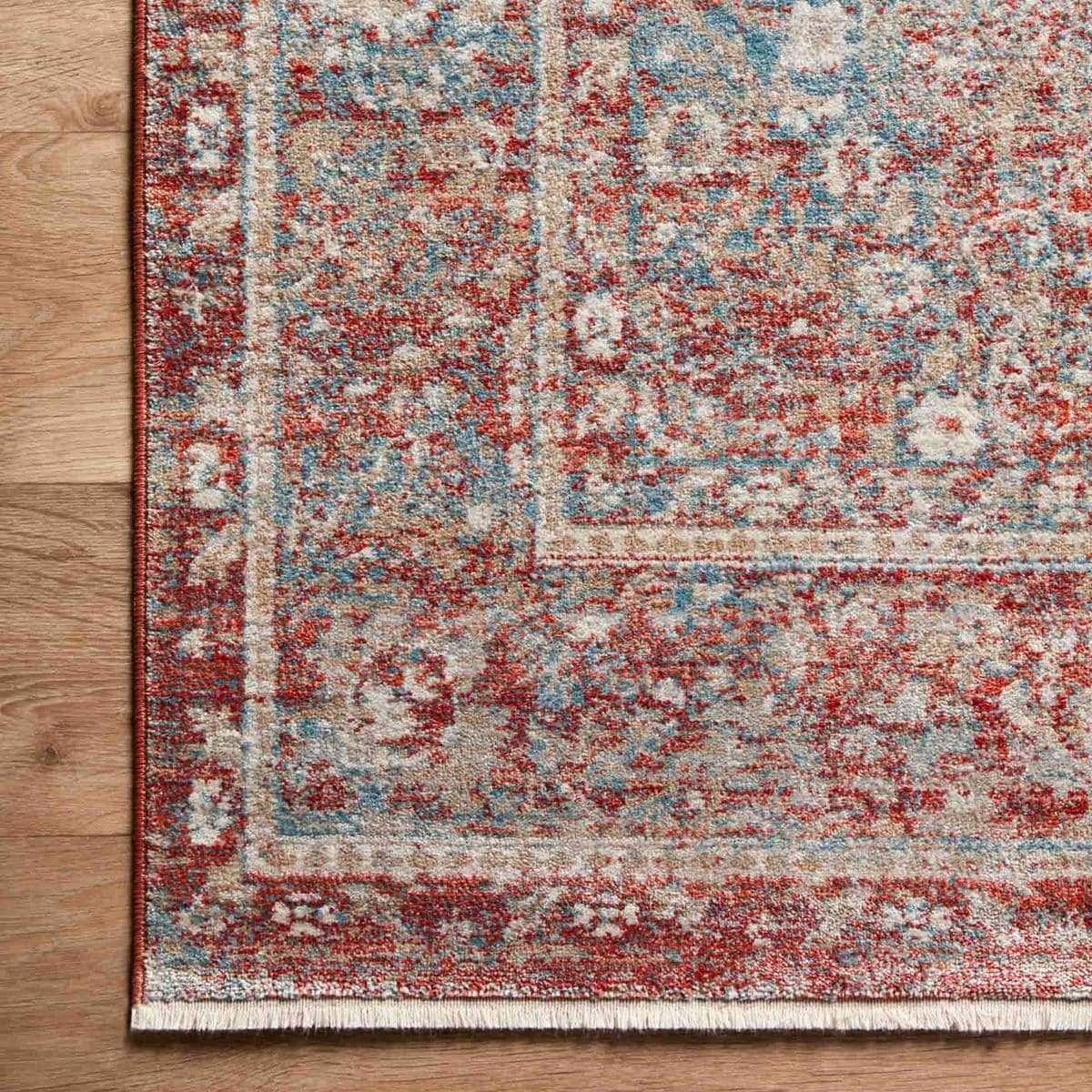 Loloi Magnolia Home Elise Rug - Sky/Red Rugs
