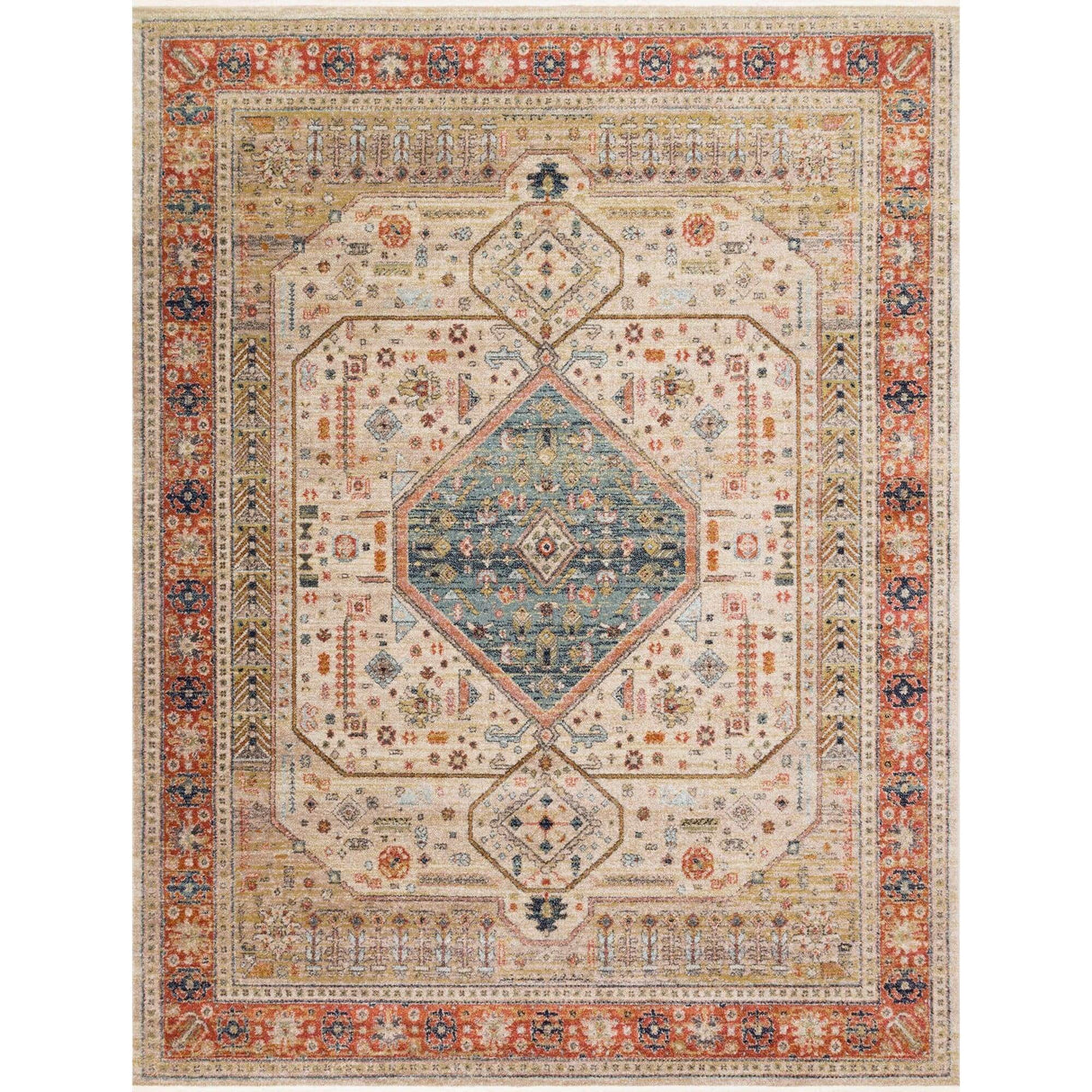 Loloi Magnolia Home Graham Rug - Persimmon/Ant. Ivory Rugs