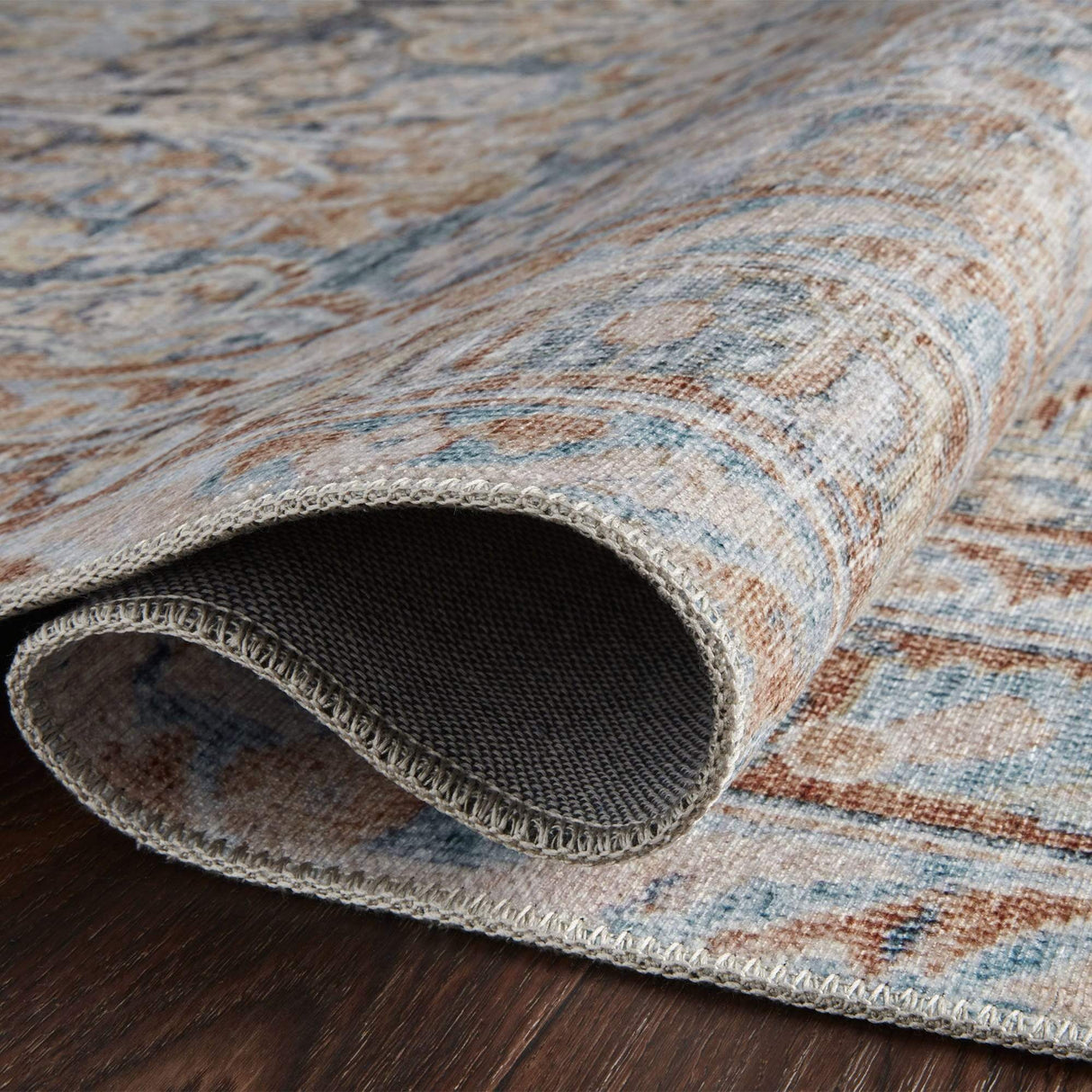 Loloi Magnolia Home Lenna Rug - Ocean/Apricot Rugs