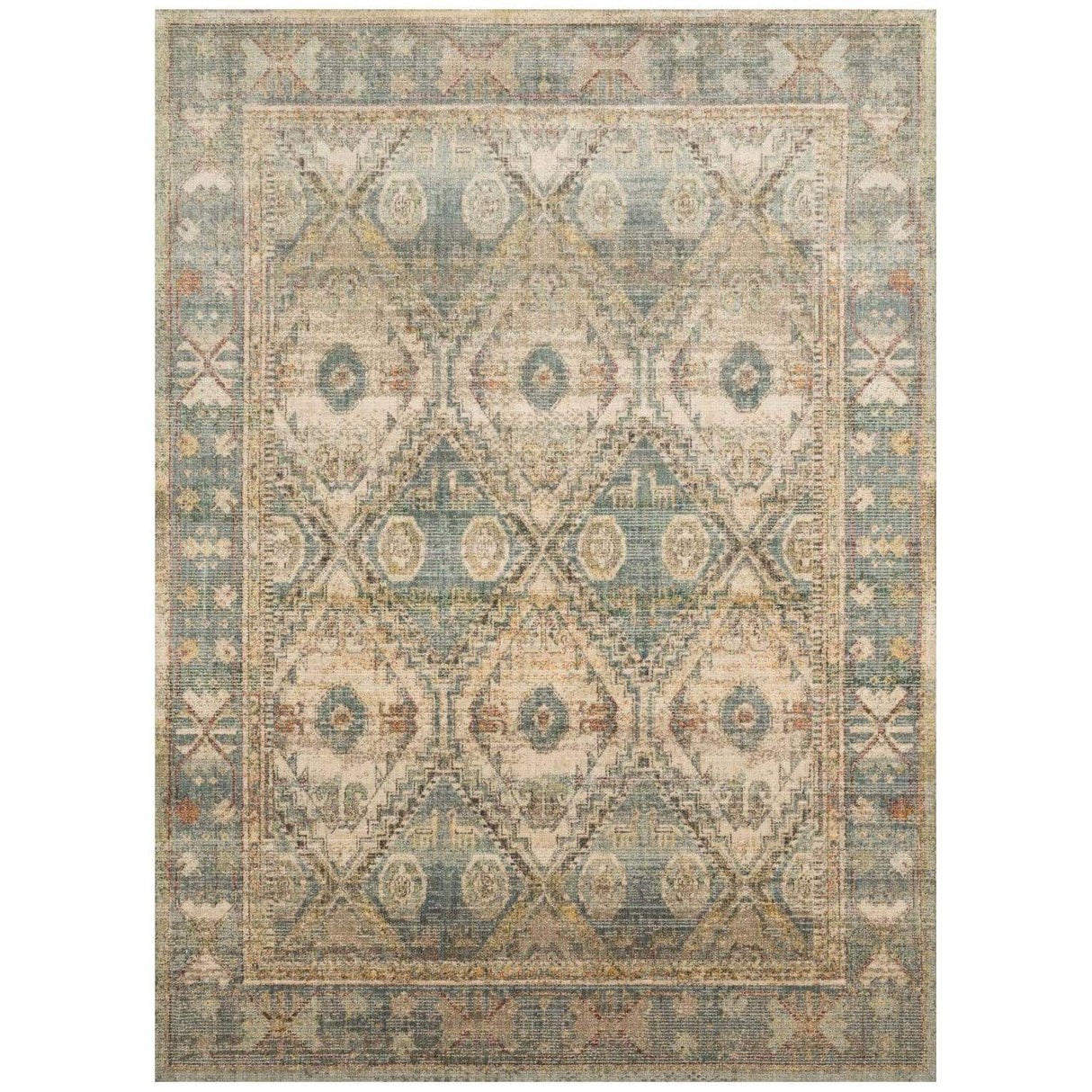 Loloi Magnolia Home Linnea Rug - Natural/Sky Rugs