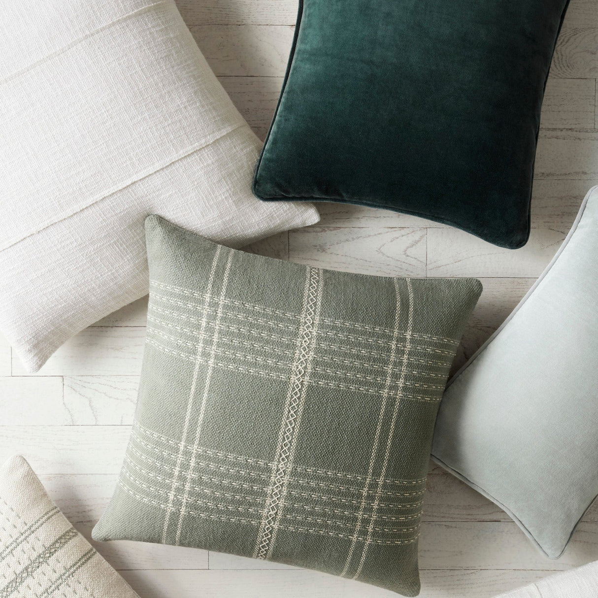 Loloi Magnolia Home Pillow - Lagoon/Gold Pillow & Decor