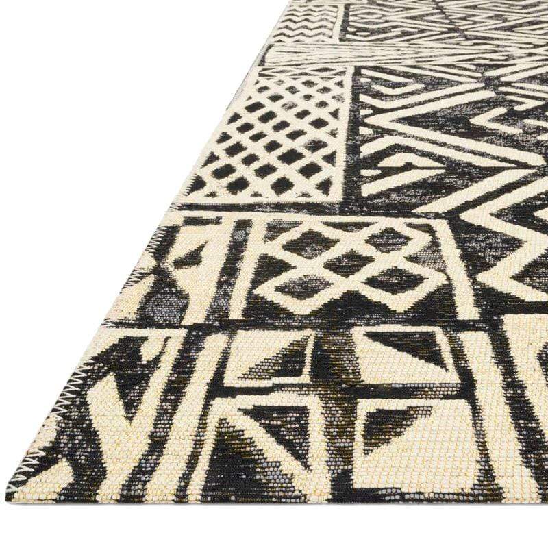 Loloi Mika Indoor/Outdoor Rug - Ivory/Black Rugs