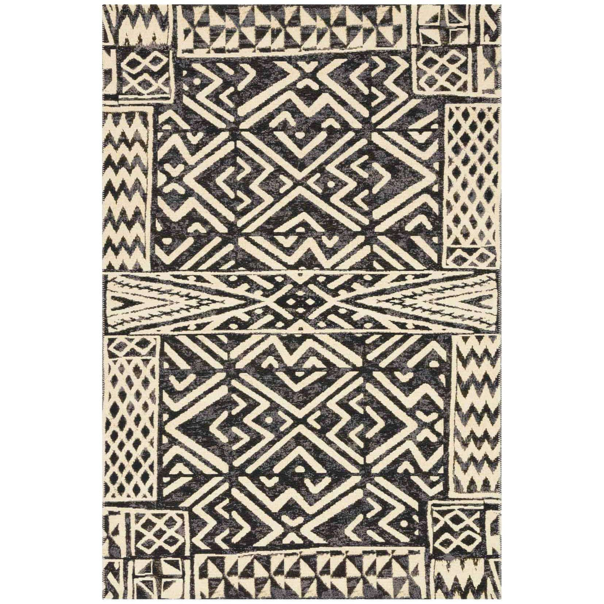 Loloi Mika Indoor/Outdoor Rug - Ivory/Black Rugs loloi-MIKAMIK-13IVBL3B5B 885369479670