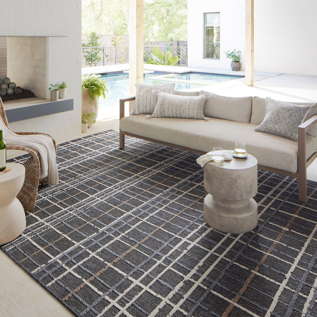 Loloi Rainier Indoor/Outdoor Rug - Charcoal/Multi Rugs