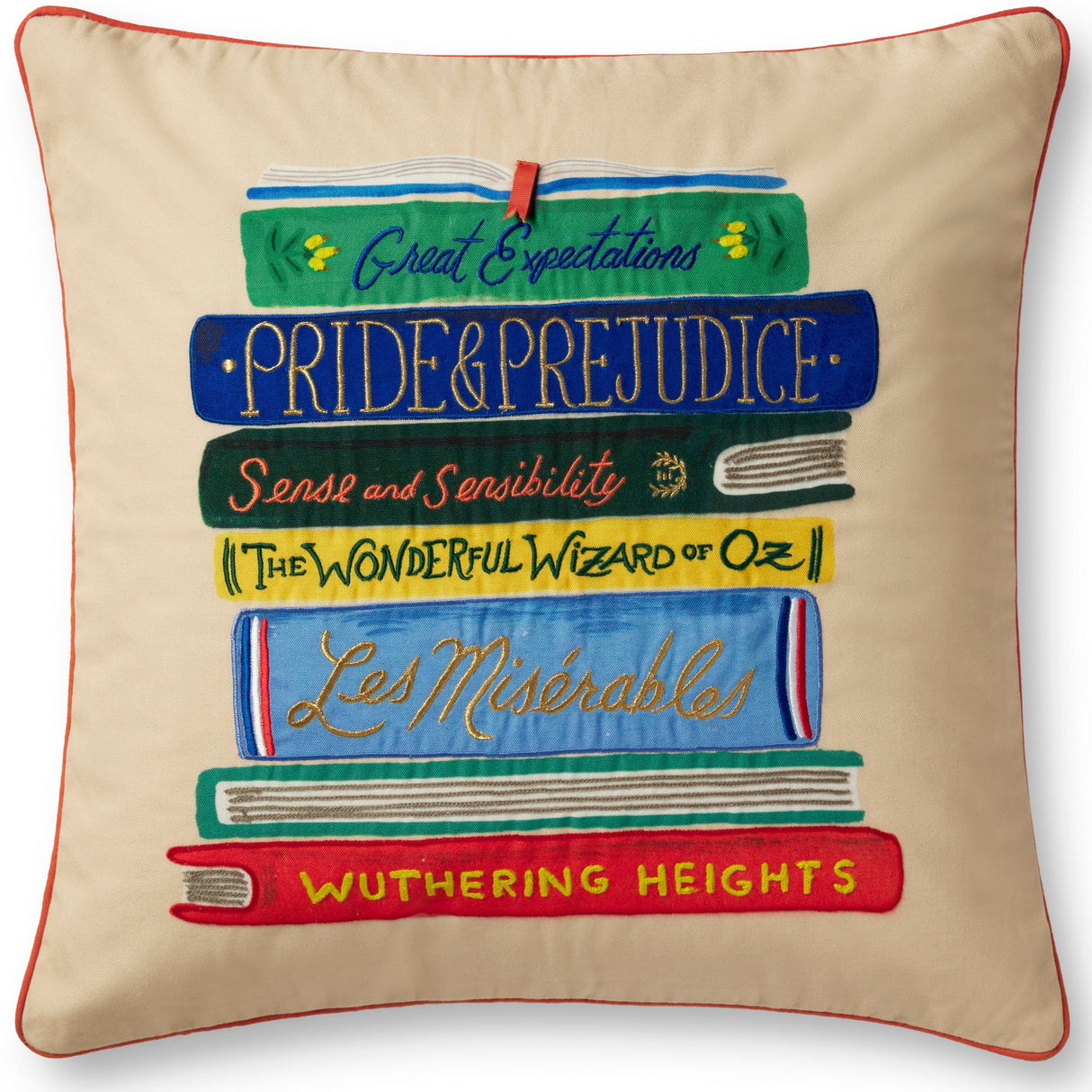 Loloi Rifle Paper Co. Book Club Pillow Pillows