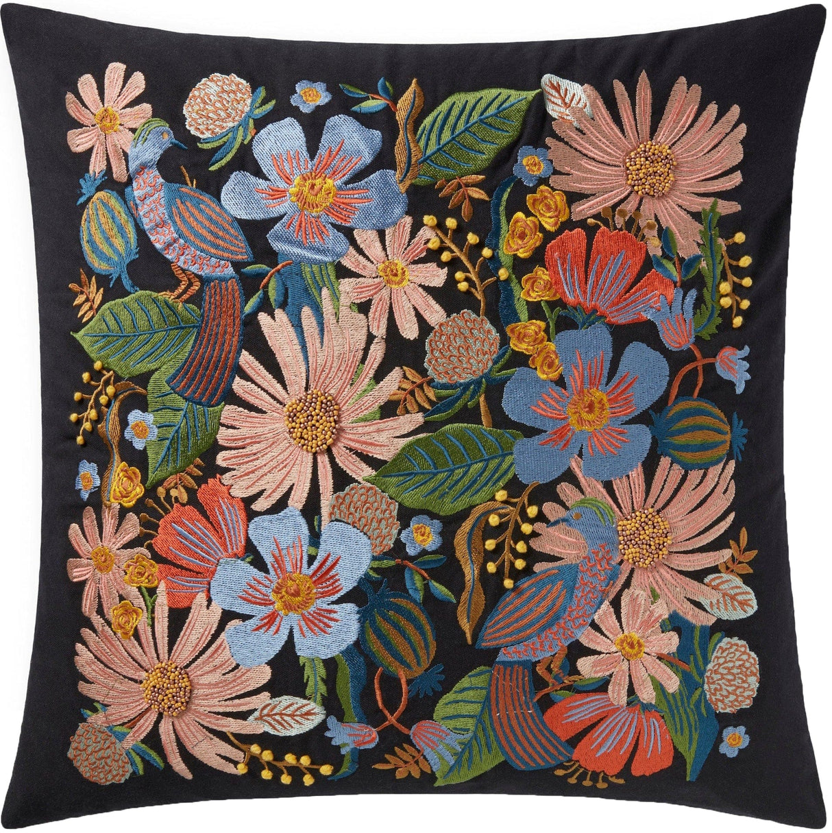 Loloi Rifle Paper Co. Dovecote Pillow Pillows loloi-P012PRP0023BL00PIL3 885369627231