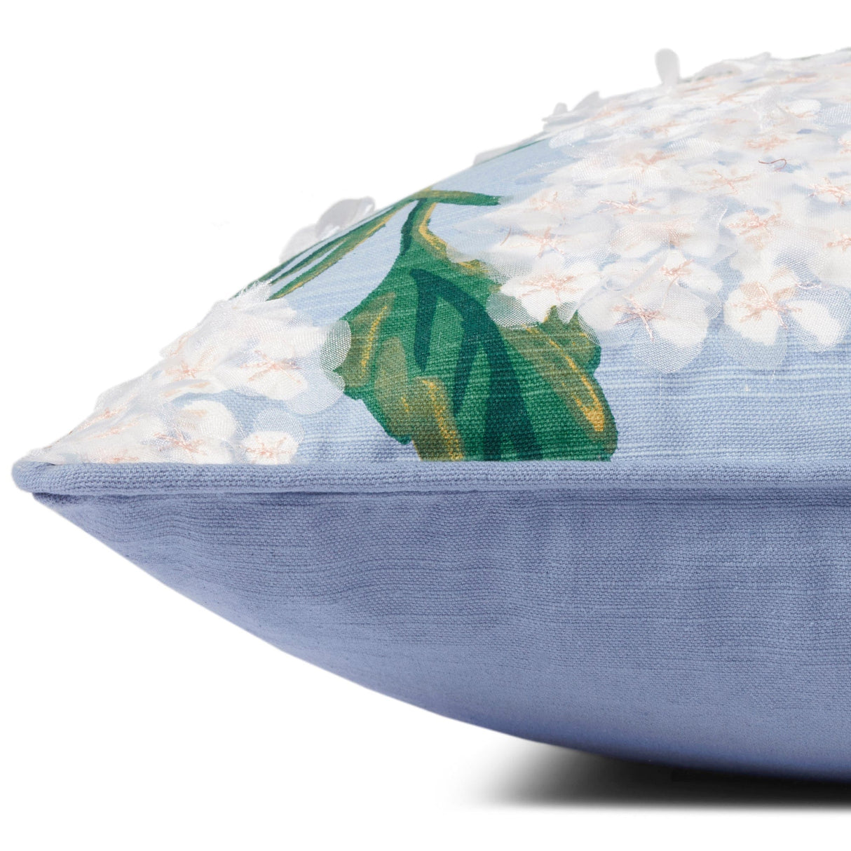 Loloi Rifle Paper Co. Hydrangea Pillow - Blue/Ivory Pillows
