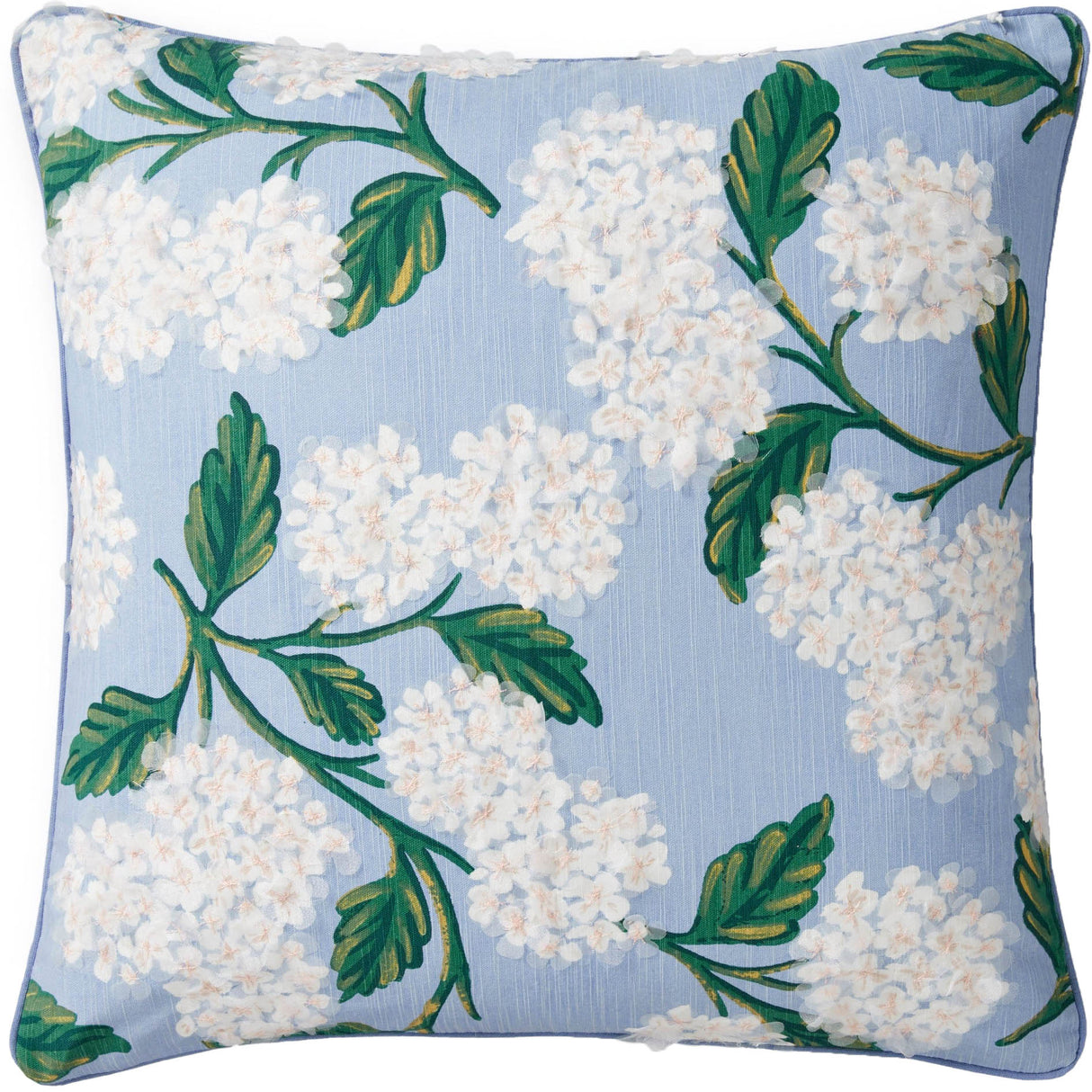 Loloi Rifle Paper Co. Hydrangea Pillow - Blue/Ivory Pillows loloi-P012PRP0013BBIVPIL3 885369601132