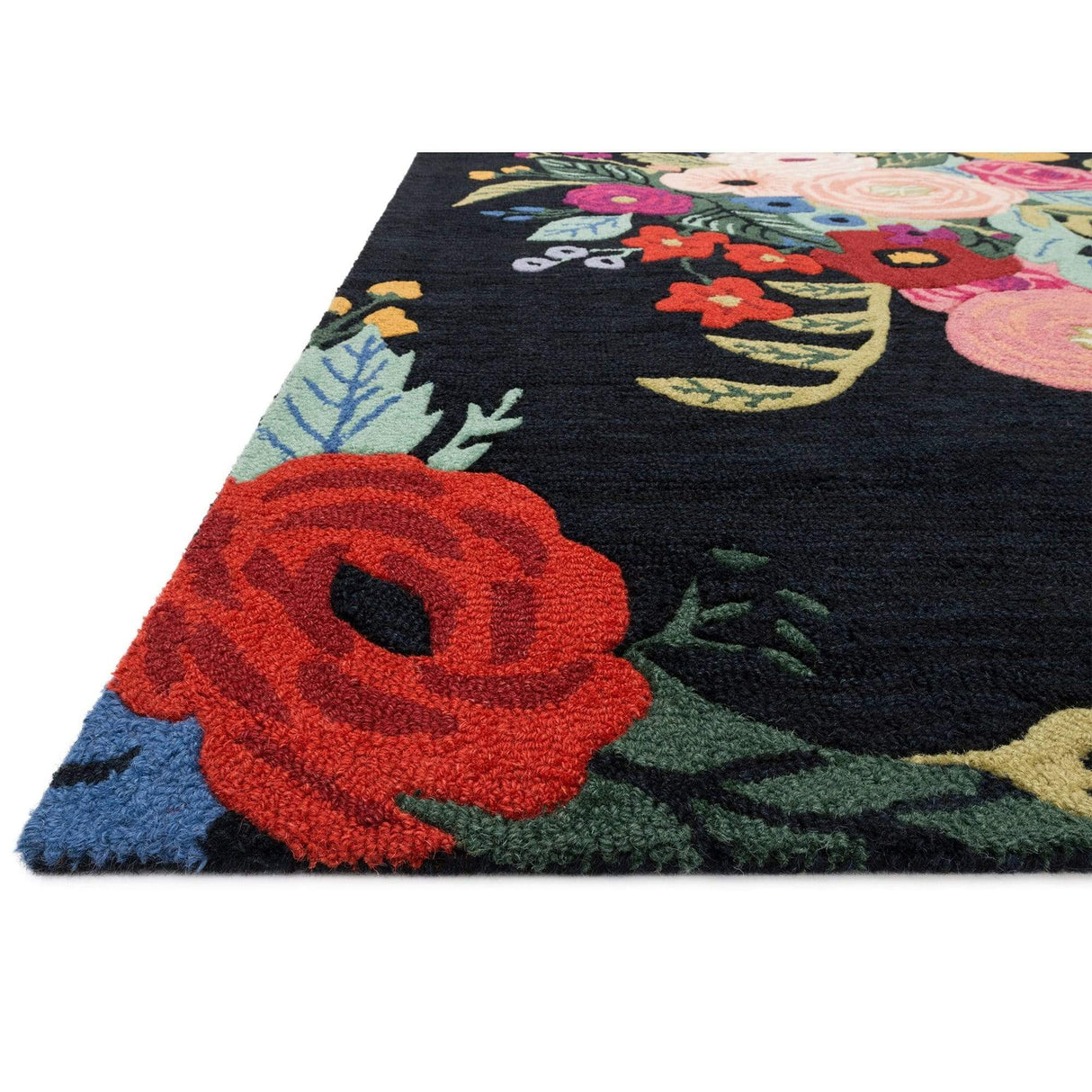 Loloi Rifle Paper Co. Les Fleurs Rug - Black/Multi Rugs