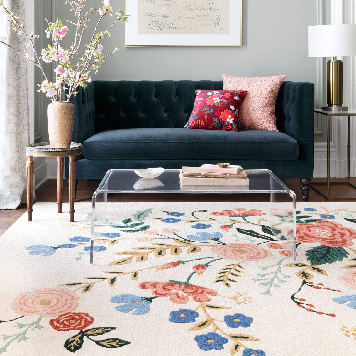 Loloi Rifle Paper Co. Les Fleurs Rug - Ivory/Multi Rugs
