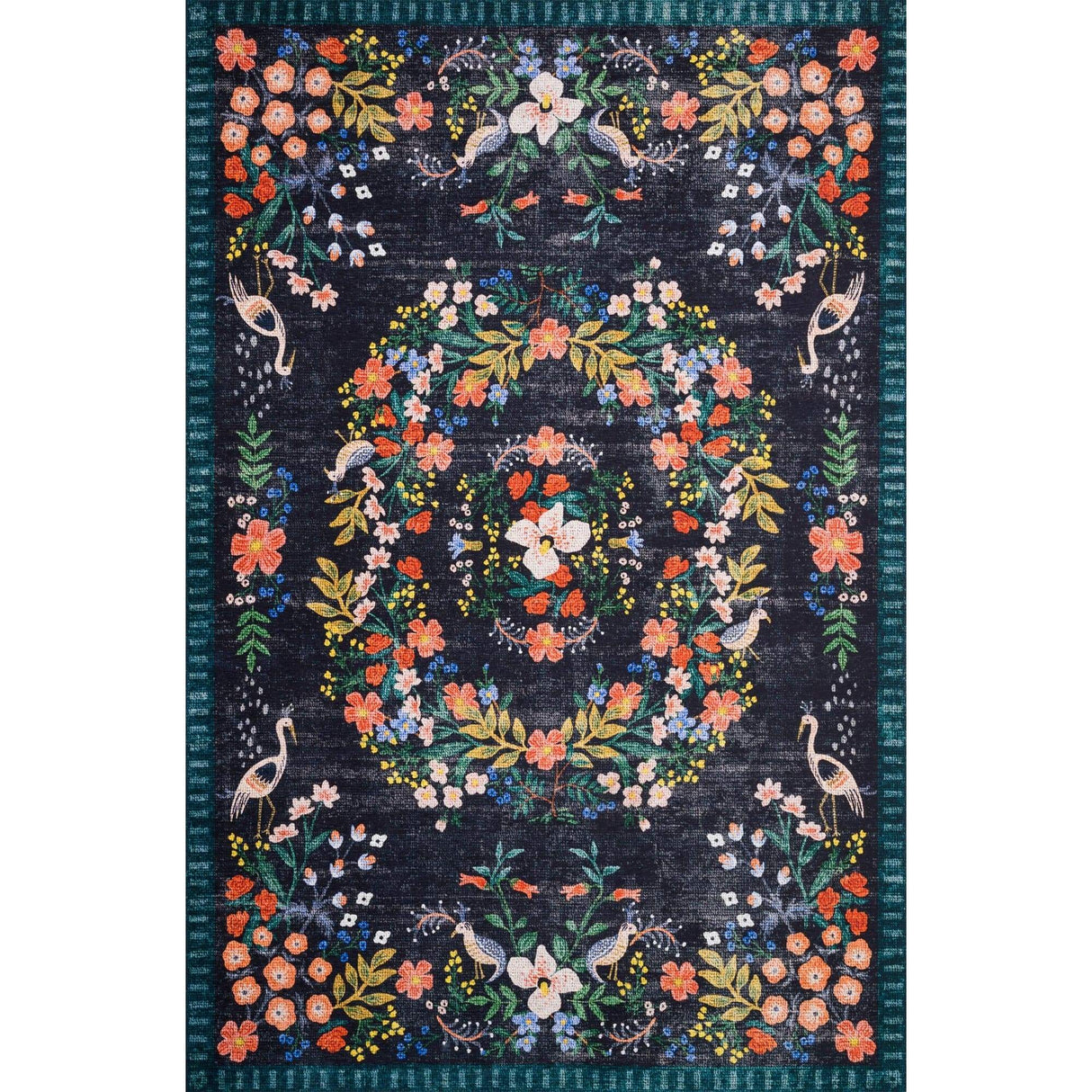 Loloi Rifle Paper Co. Palais Rug - Black/Multi Rugs
