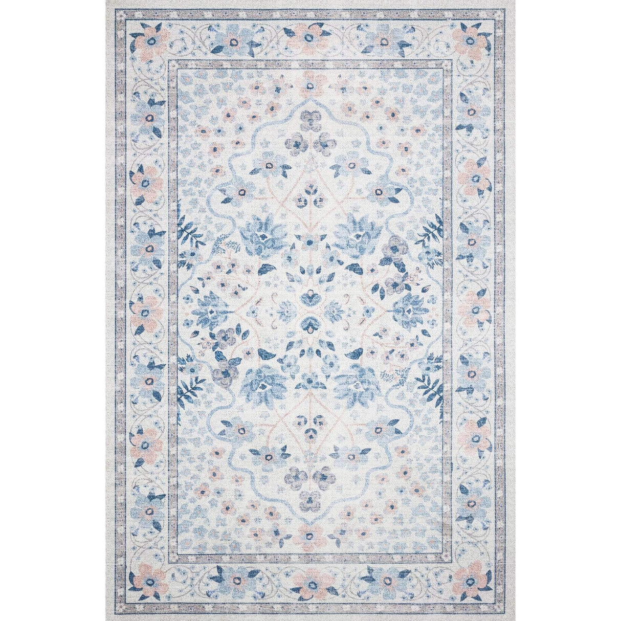Loloi Rifle Paper Co. Palais Rug - Snow/Sky Rugs
