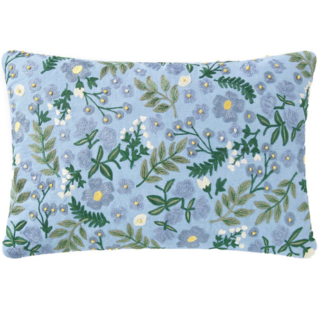 Loloi Rifle Paper Co. Wildwood Garden Periwinkle Pillow Pillows