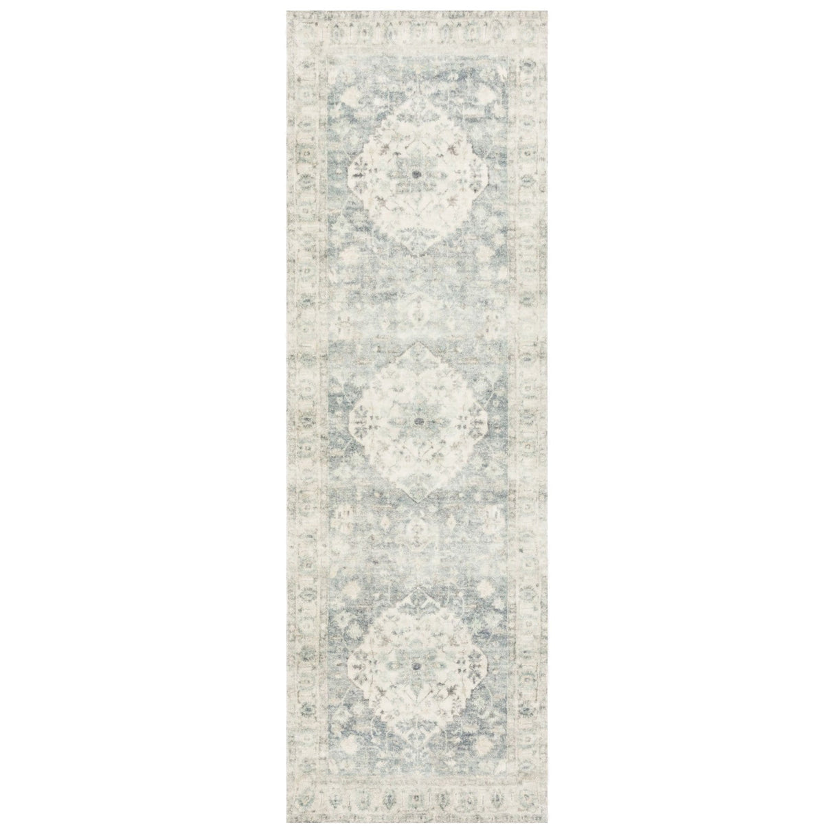 Loloi Rosette Rug - Denim/Fog Rugs