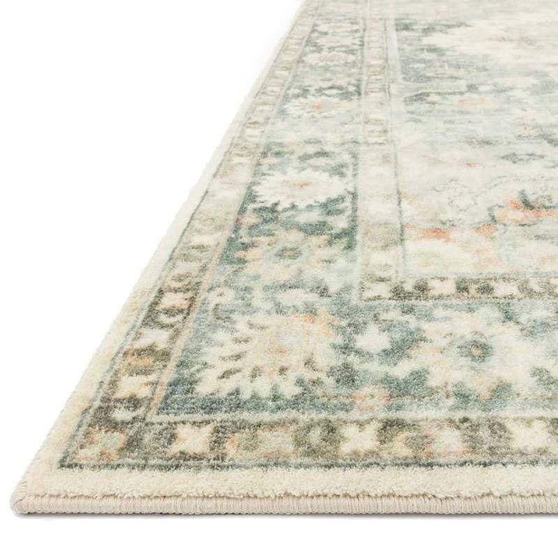 Loloi Rosette Rug - Teal/Ivory Rugs
