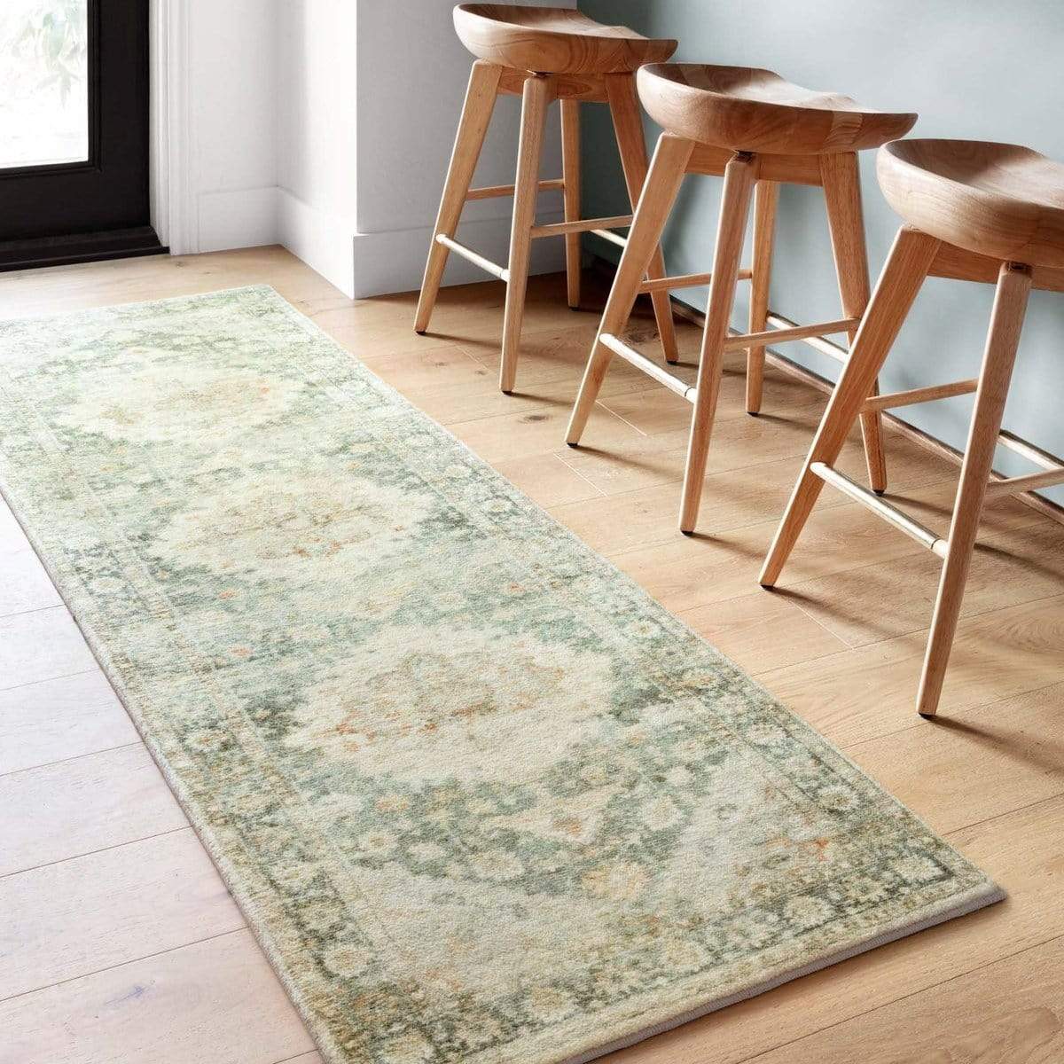 Loloi Rosette Rug - Teal/Ivory Rugs