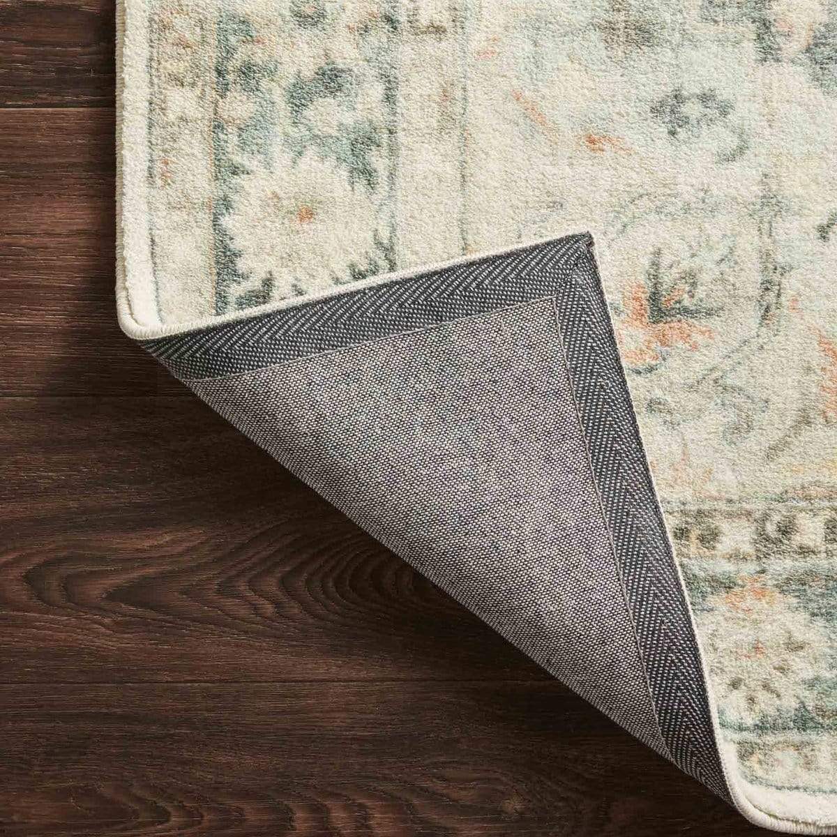 Loloi Rosette Rug - Teal/Ivory Rugs