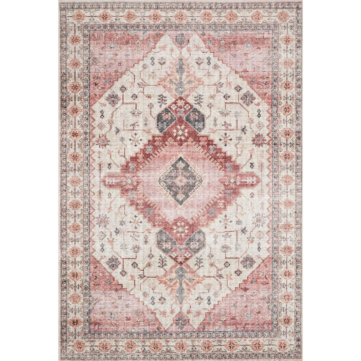 Loloi Skye Rug - Ivory/Berry Rugs