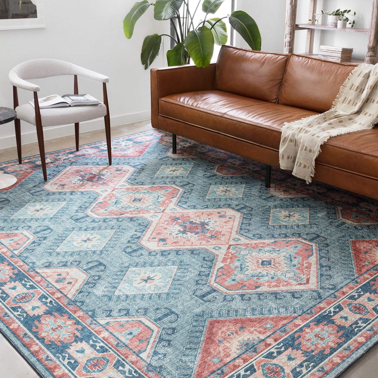 Loloi Skye Rug - Turquoise/Terracotta Rugs
