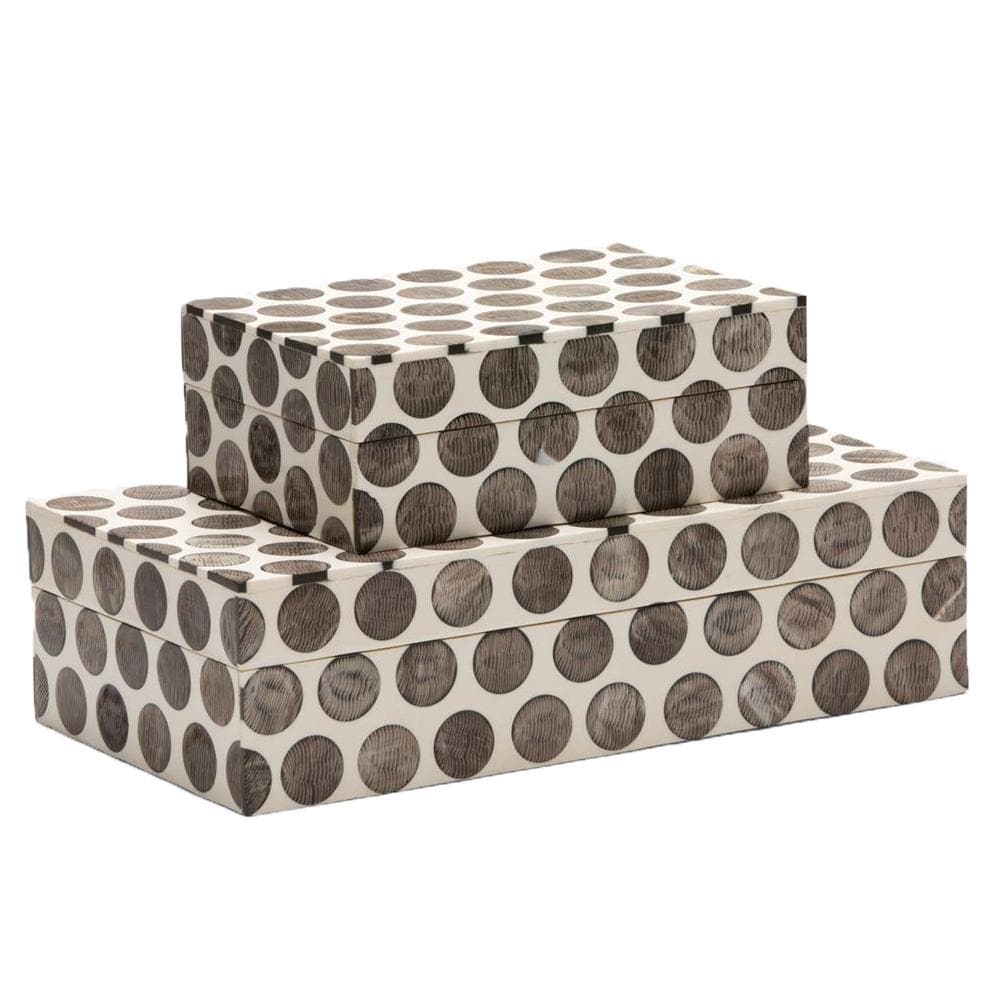 Made Goods Bentley Boxes - Chiseled Horn Pillow & Decor made-goods-OBJBENTLEBXWHS2