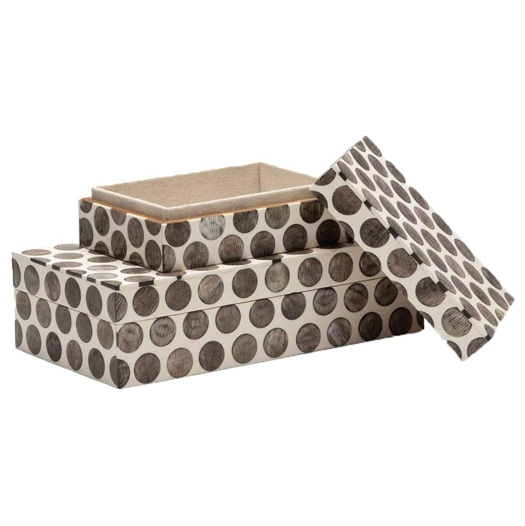 Made Goods Bentley Boxes - Chiseled Horn Pillow & Decor made-goods-OBJBENTLEBXWHS2