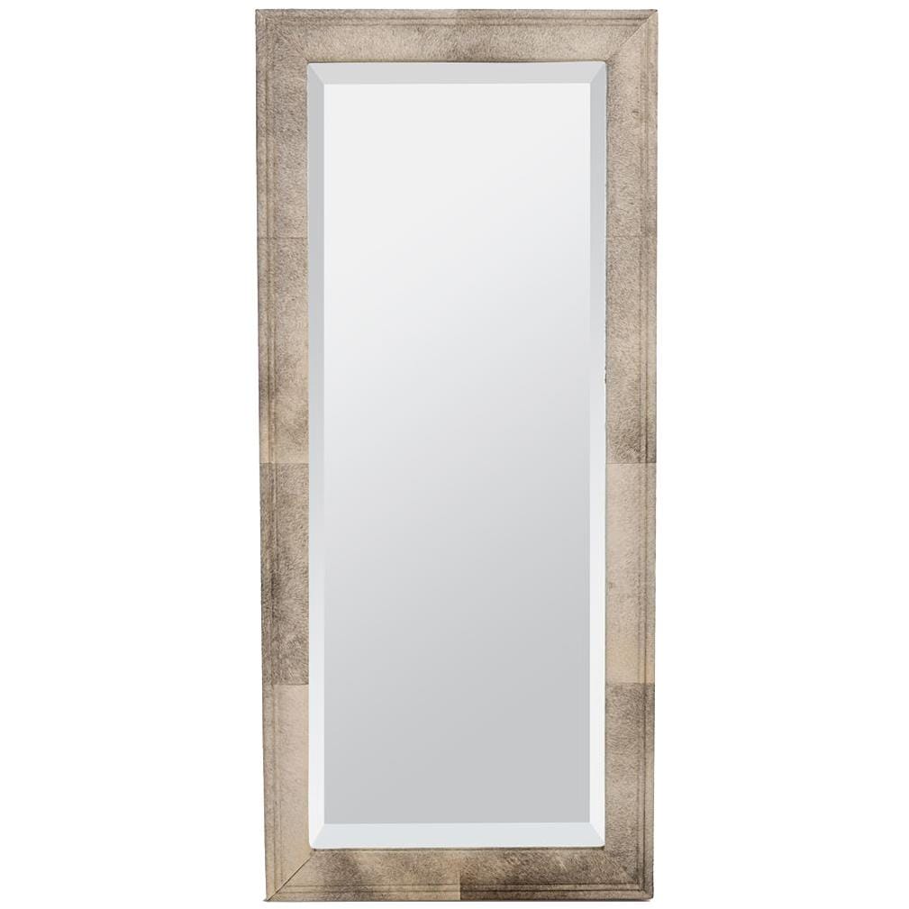 Made Goods Charles Mirror - Grey Cowhide Wall