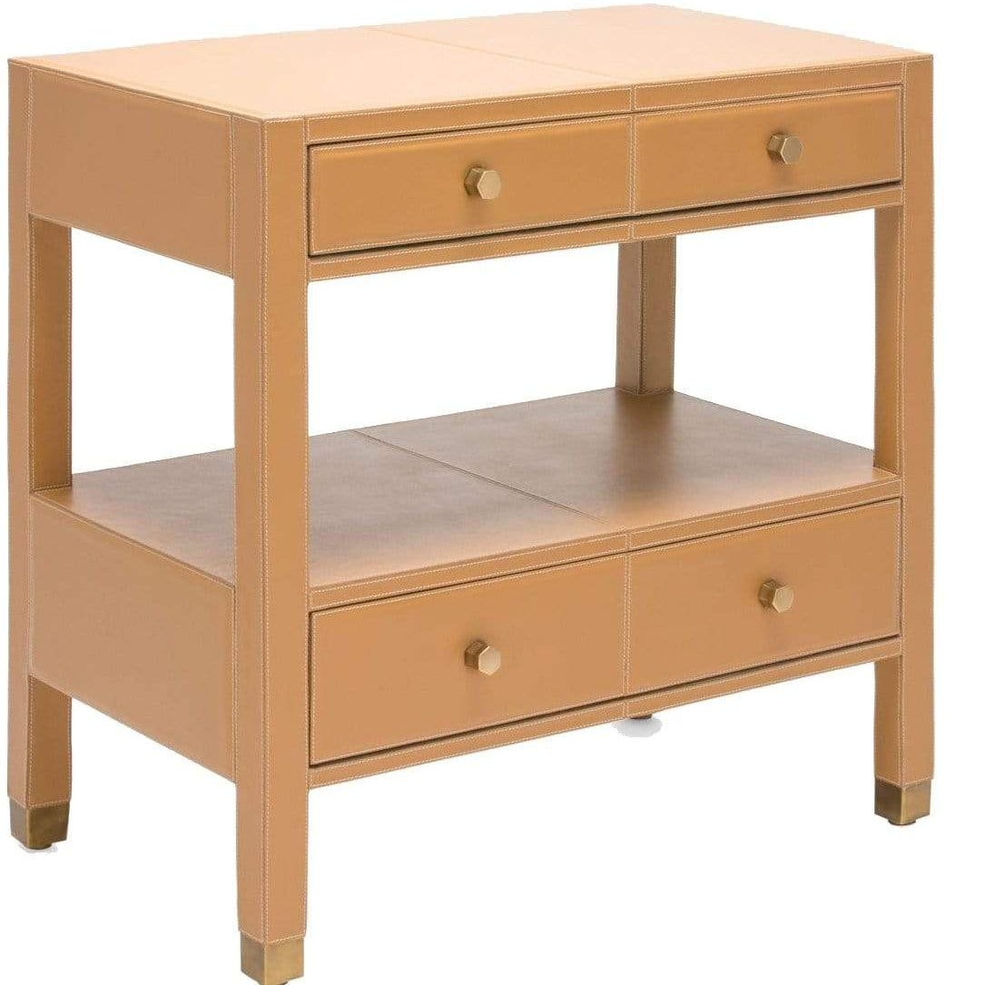Made Goods Conner Double Nightstand - Dark Tan Furniture made-goods-FURCONNERNGDBLE
