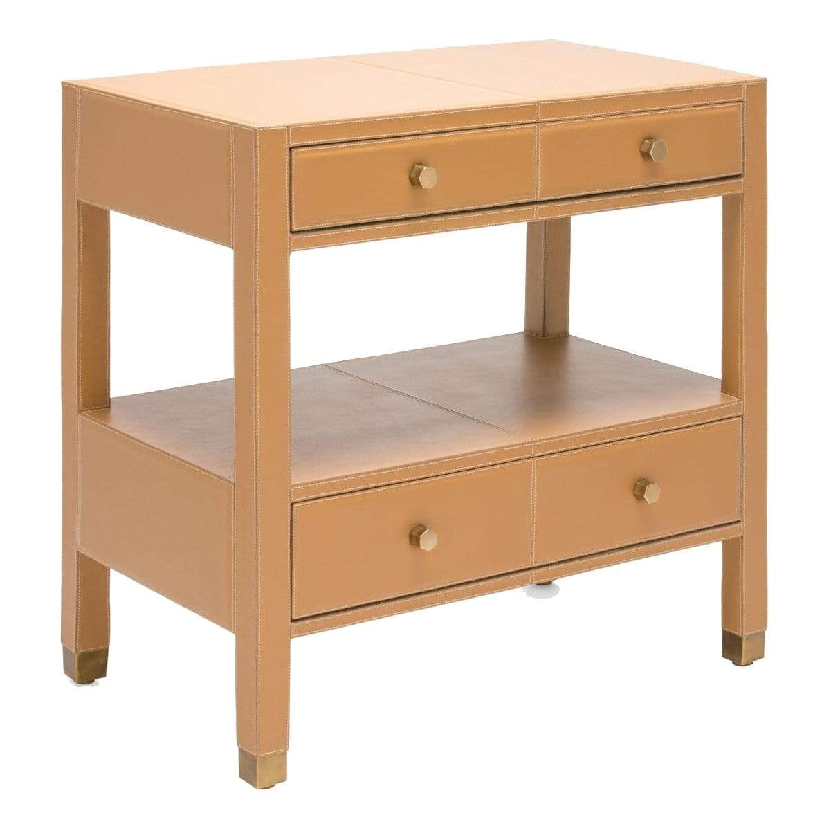 Made Goods Conner Double Nightstand - Dark Tan Furniture made-goods-FURCONNERNGDBLE