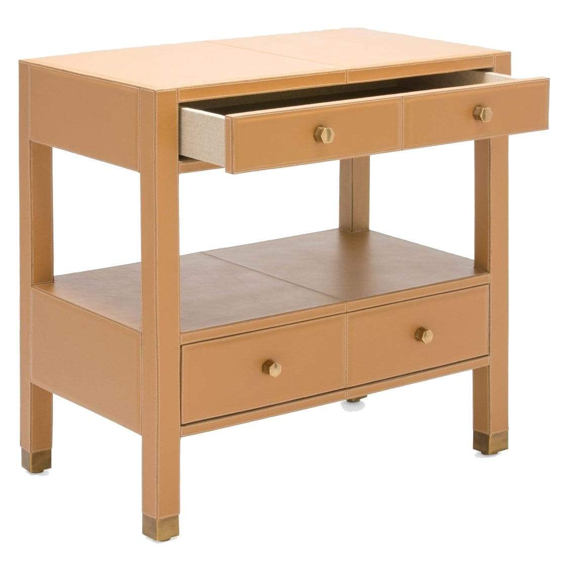 Made Goods Conner Double Nightstand - Dark Tan Furniture made-goods-FURCONNERNGDBLE