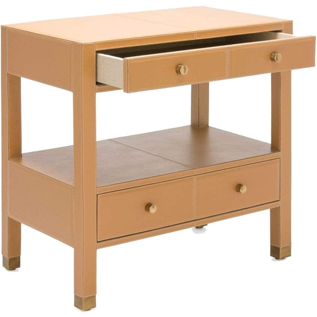 Made Goods Conner Double Nightstand - Dark Tan Furniture made-goods-FURCONNERNGDBLE