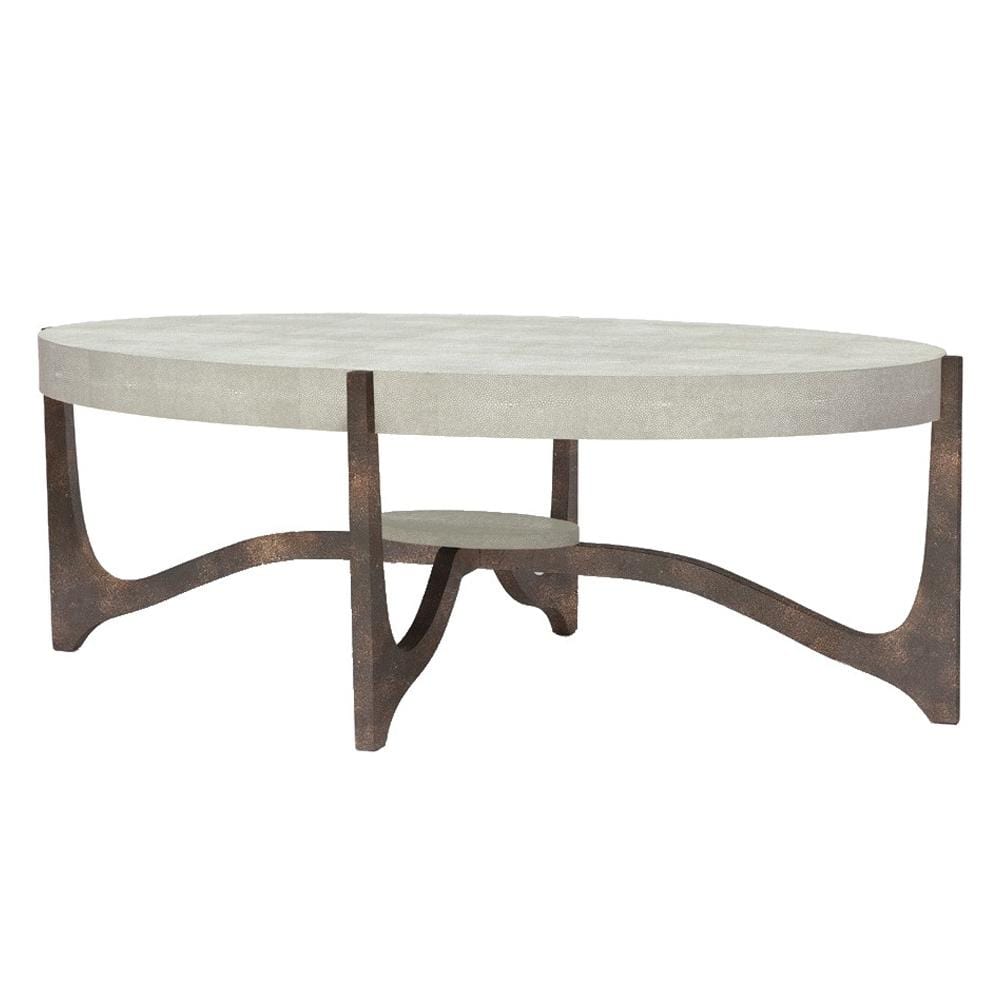 Made Goods Dexter Coffee Table - Sand Shagreen/Bronze Furniture Made-Goods-Dexter-Coffee-Table