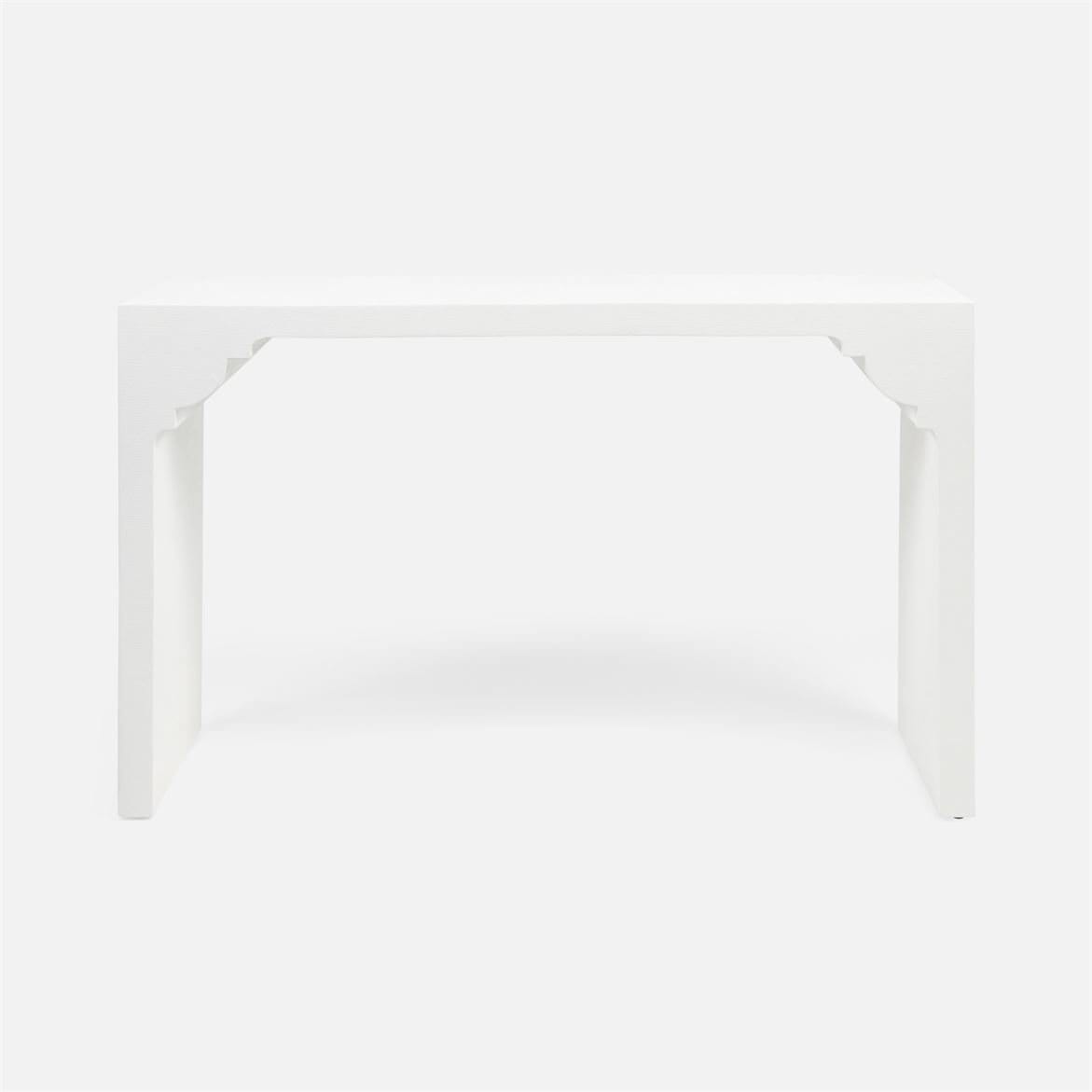 Made Goods Felton Console Table - Designer White/Faux Jute Furniture made-goods-FURFELTONCN5218LNDW