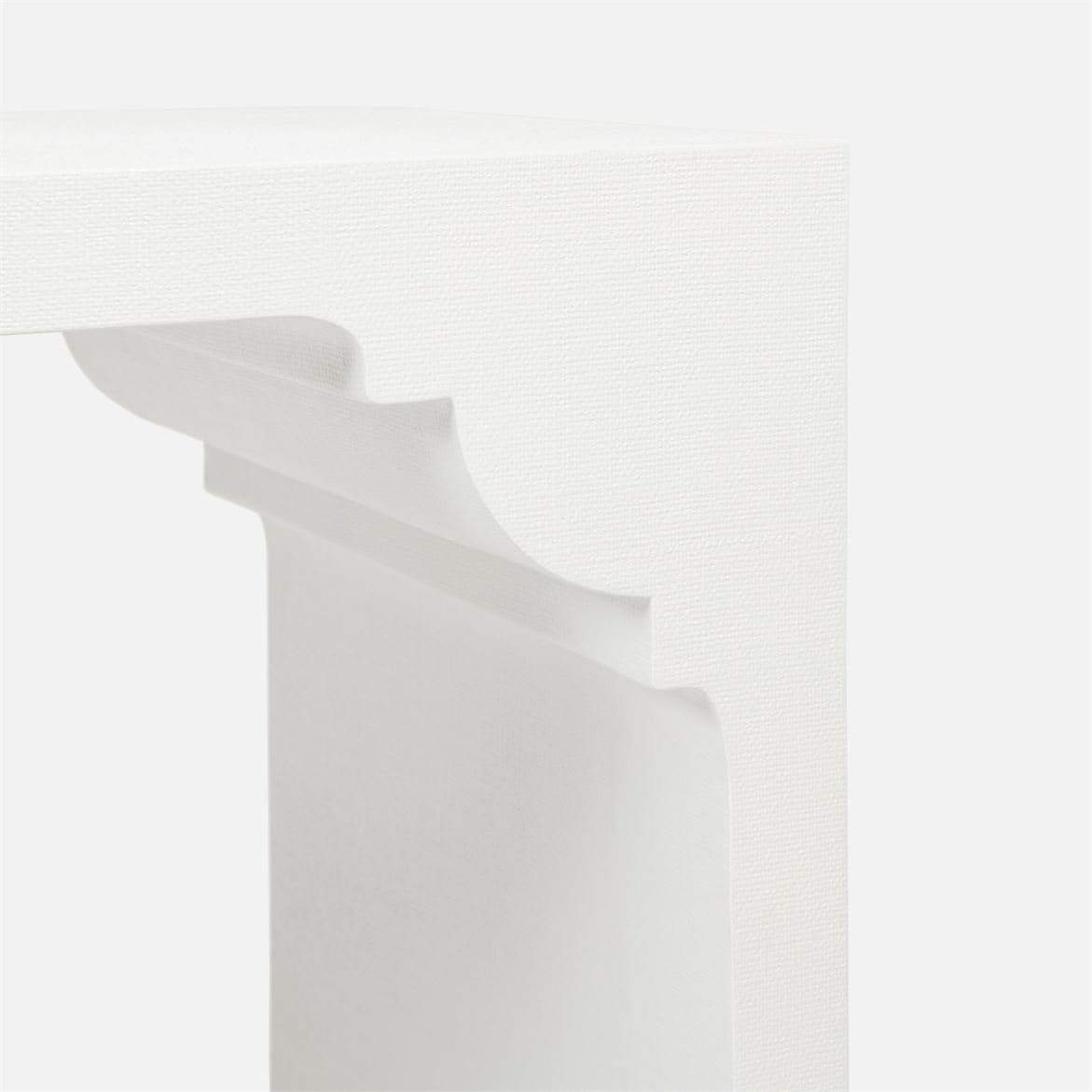 Made Goods Felton Console Table - Designer White/Faux Jute Furniture made-goods-FURFELTONCN5218LNDW