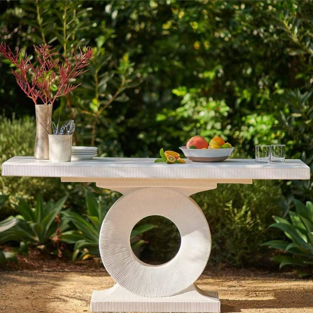 Made Goods Grier Outdoor Console - White Furniture made-goods-FURGRIERCON6318WHP