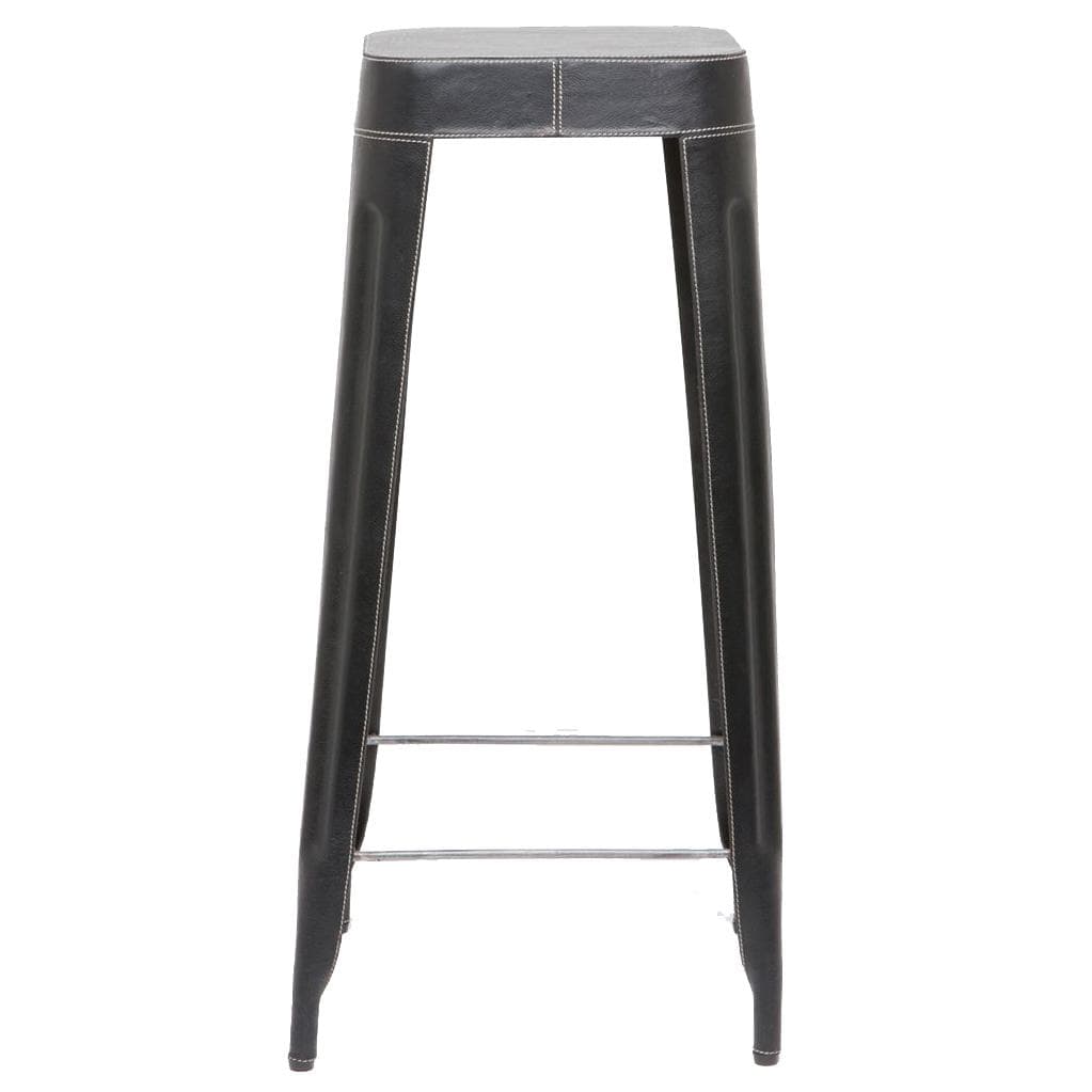 Made Goods Jamy Bar & Counter Stool - Black Leather Furniture
