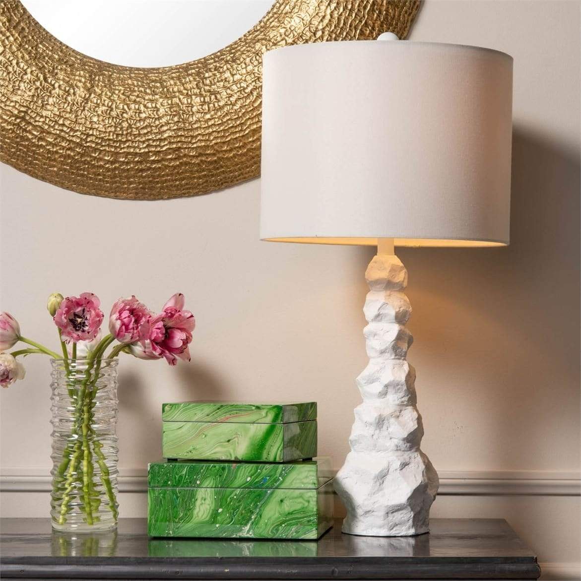 Made Goods Noelle Box Set - Green Swirl Lacquered Resin Decor made-goods-OBJNOELLEBXGNS2