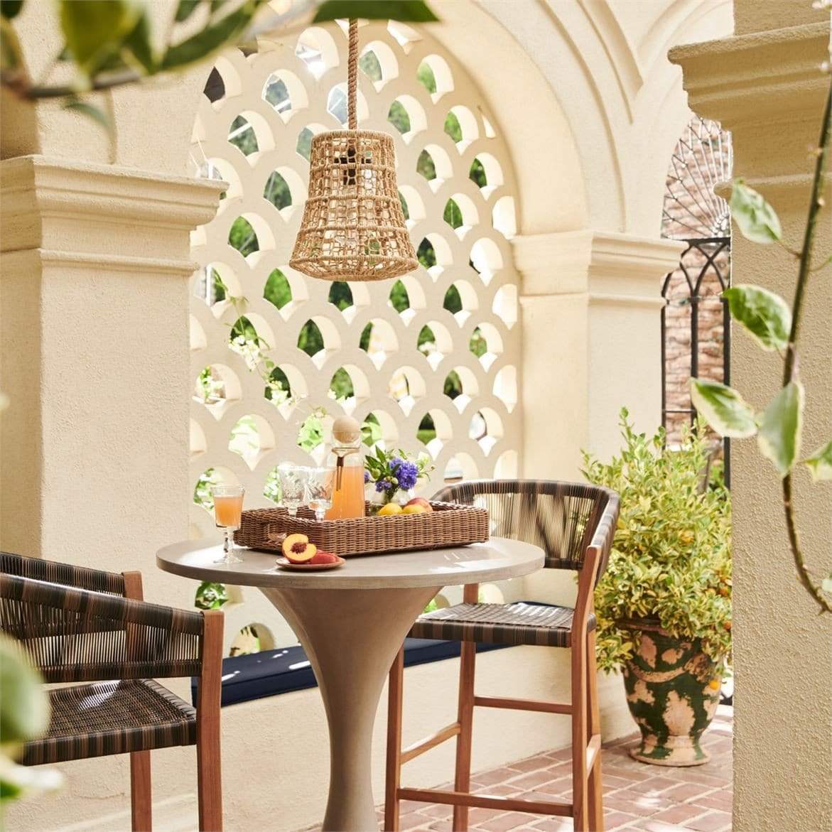 Made Goods Xandro Outdoor Pendant - Natural Lighting