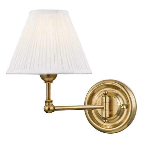 Mark D. Sikes Classic No. 1 Wall Sconce - Aged Brass Lighting hudson-valley-MDS101-AGB 00806134876234