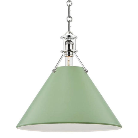 Mark D. Sikes Painted No. 2 Pendant - Green Leaf Lighting mark-d-sikes-MDS352-PN/LFG